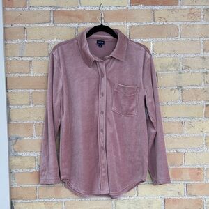 NWT Gapbody Pink Velour Shirt